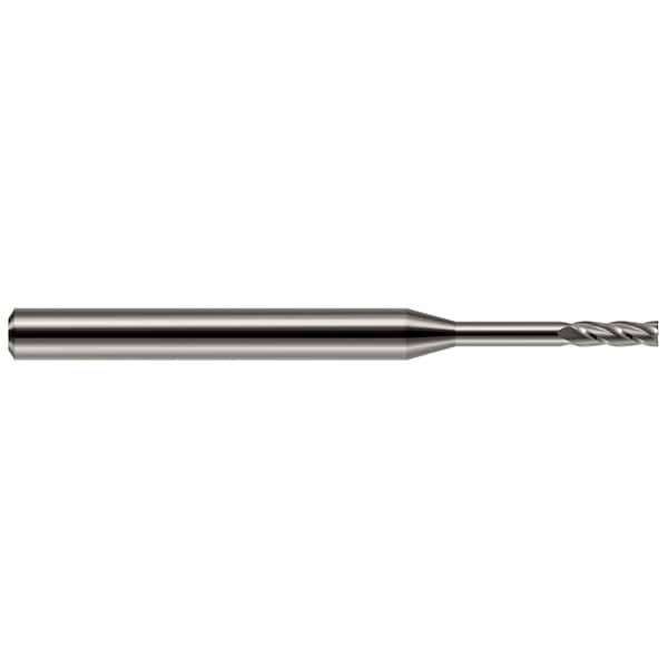 Miniature End Mill - 4 Flute - Square 0.0310" (1/32) Cutter DIA x 0.0930" (3/32) Length of Cut